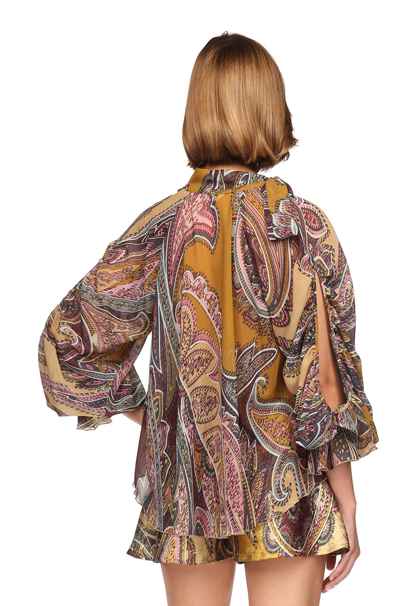 BLUSA FUÍDA ESTAMPADA SAHOCO