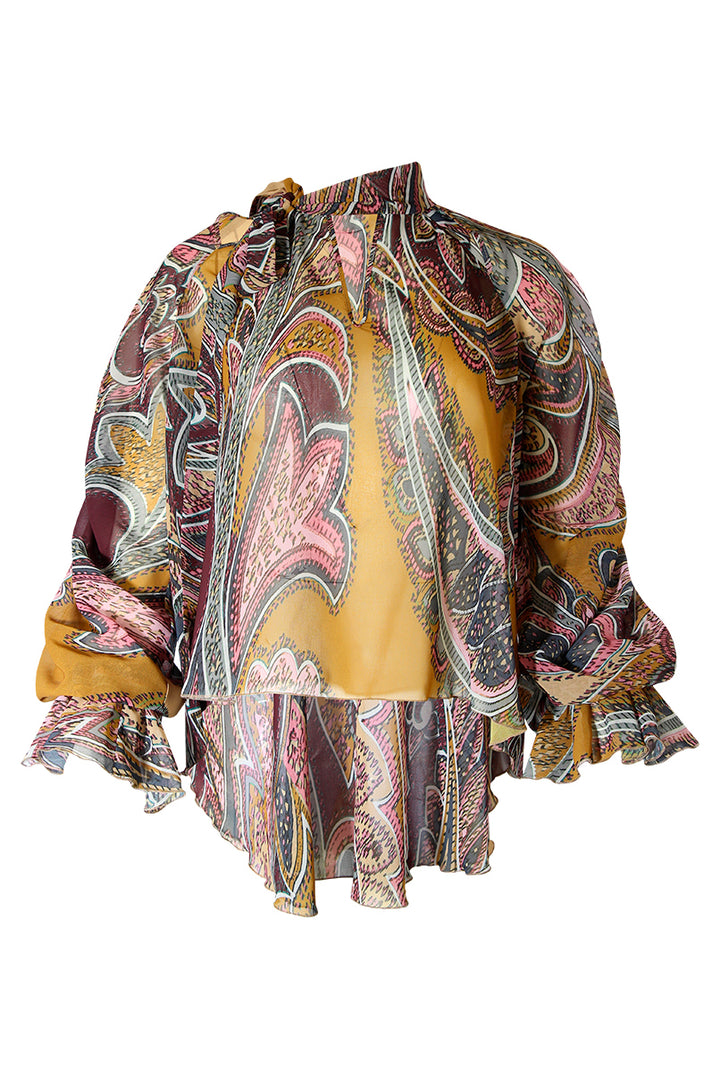 BLUSA FUÍDA ESTAMPADA SAHOCO