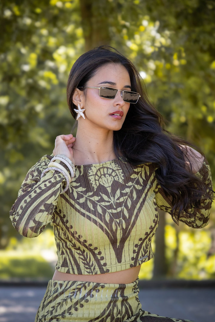 BLUSA ESTAMPA VERDE SAHOCO