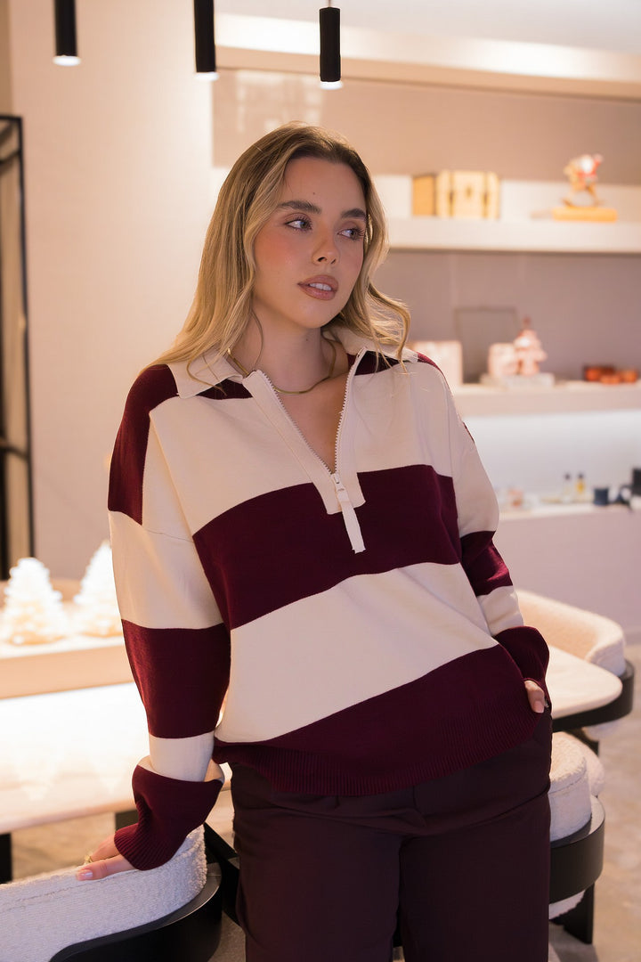 POLO BORDO E CRU PONTO CHIC
