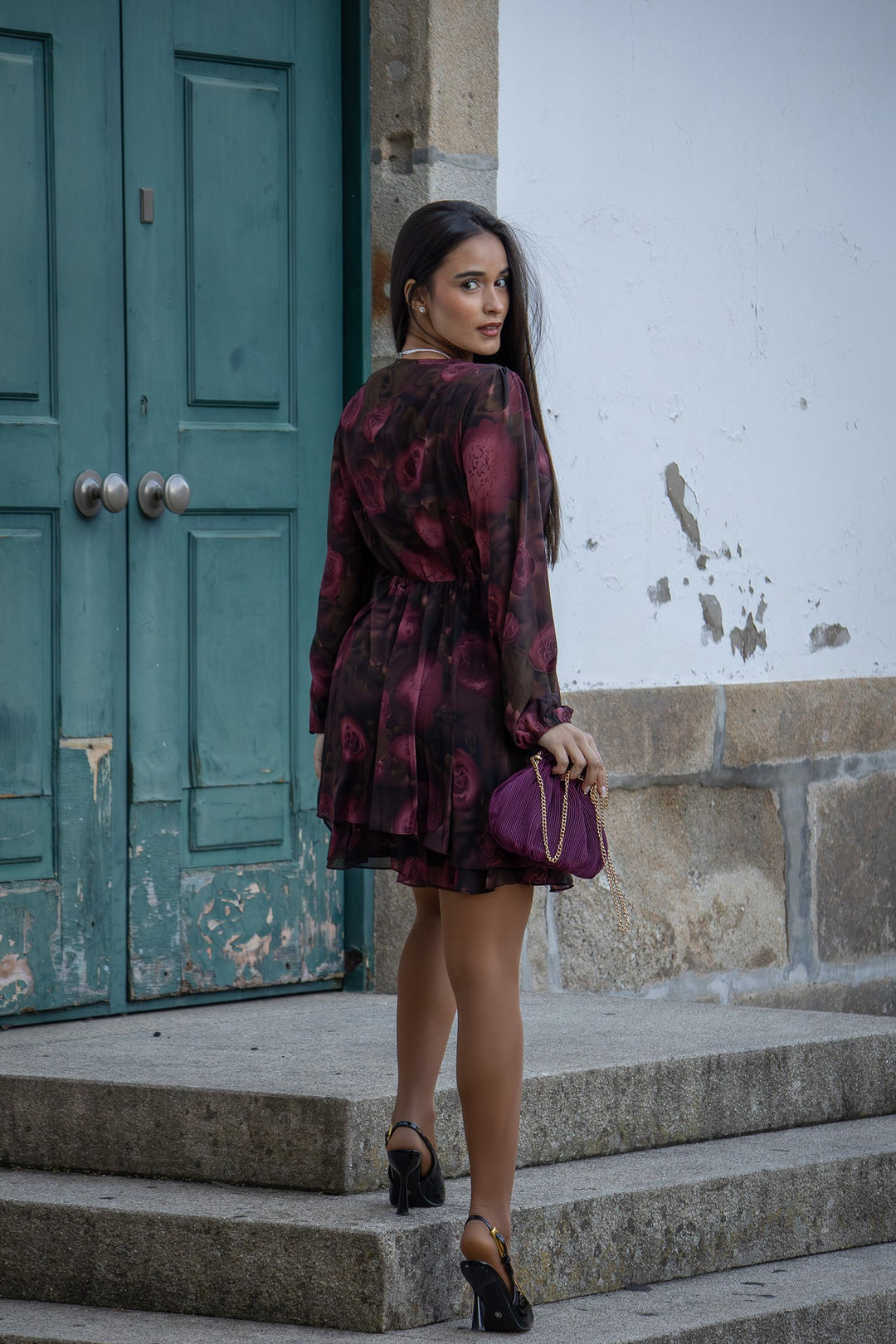 VESTIDO ESTAMPADO FLORAL PONTO CHIC