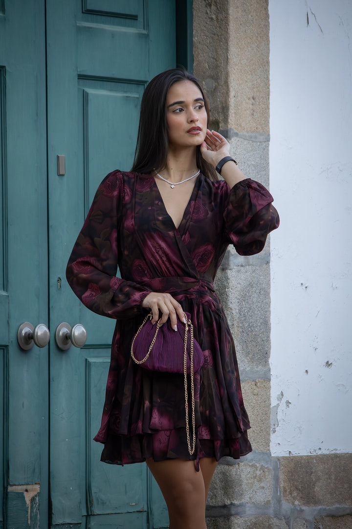 VESTIDO ESTAMPADO FLORAL PONTO CHIC