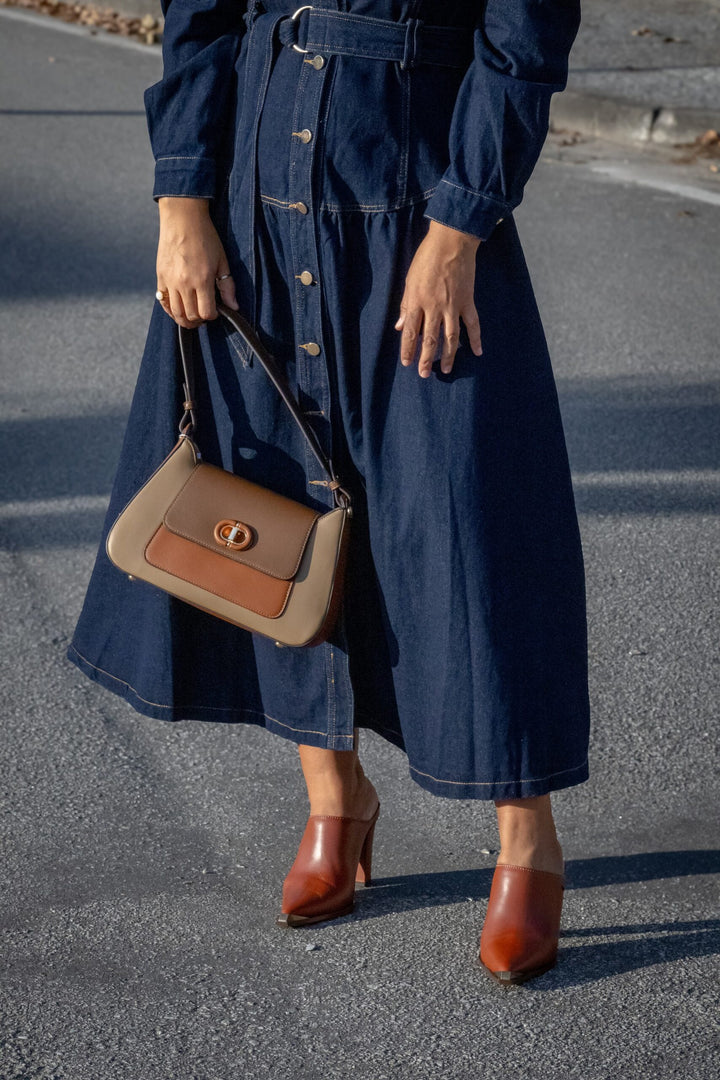 VESTIDO CAMISEIRO EM DENIM PONTO CHIC