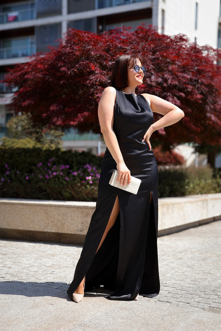 VESTIDO PRETO COMPRIDO GAELLE