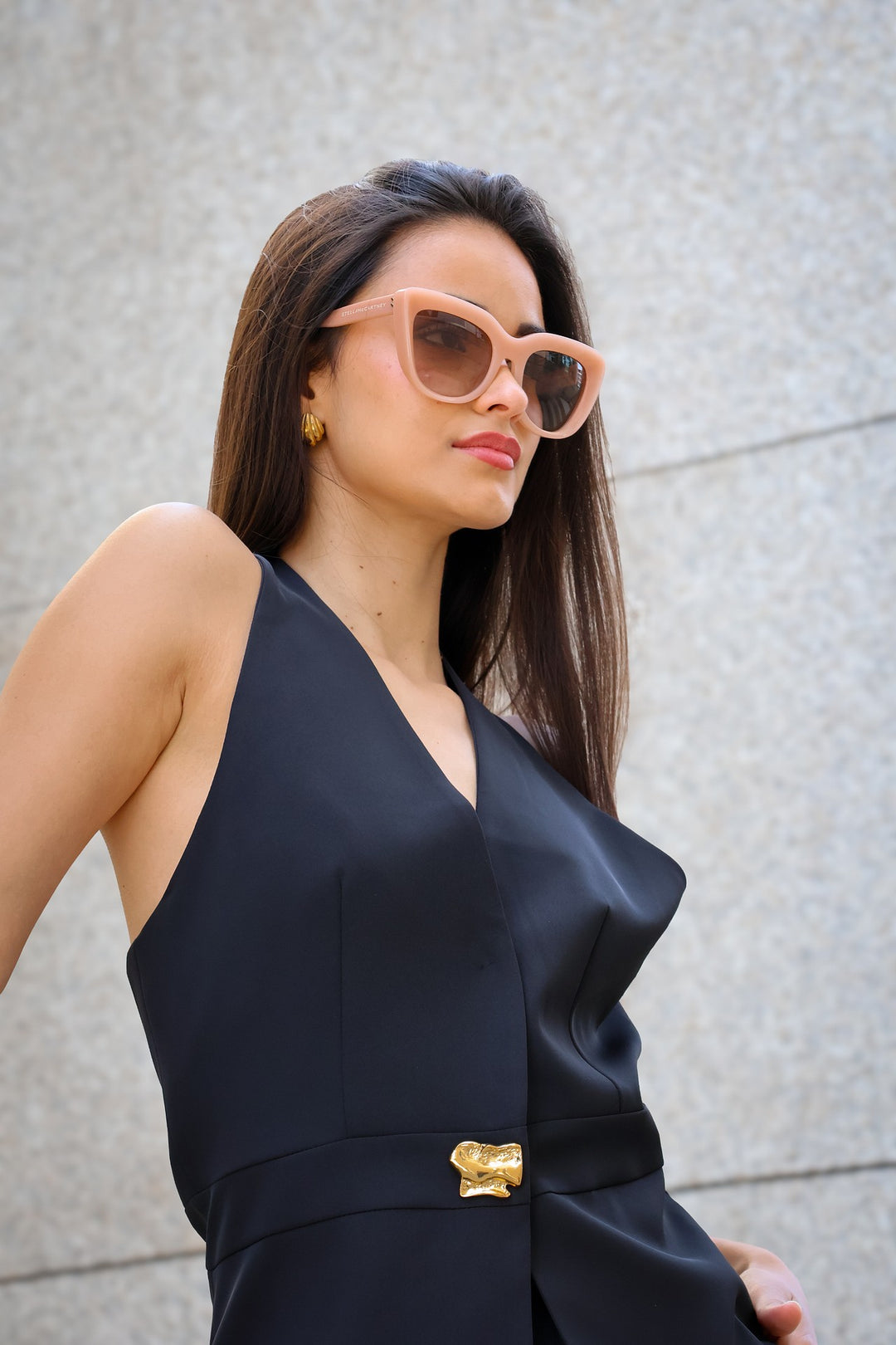CONJUNTO PRETO PANTALONA E COLETE PONTO CHIC