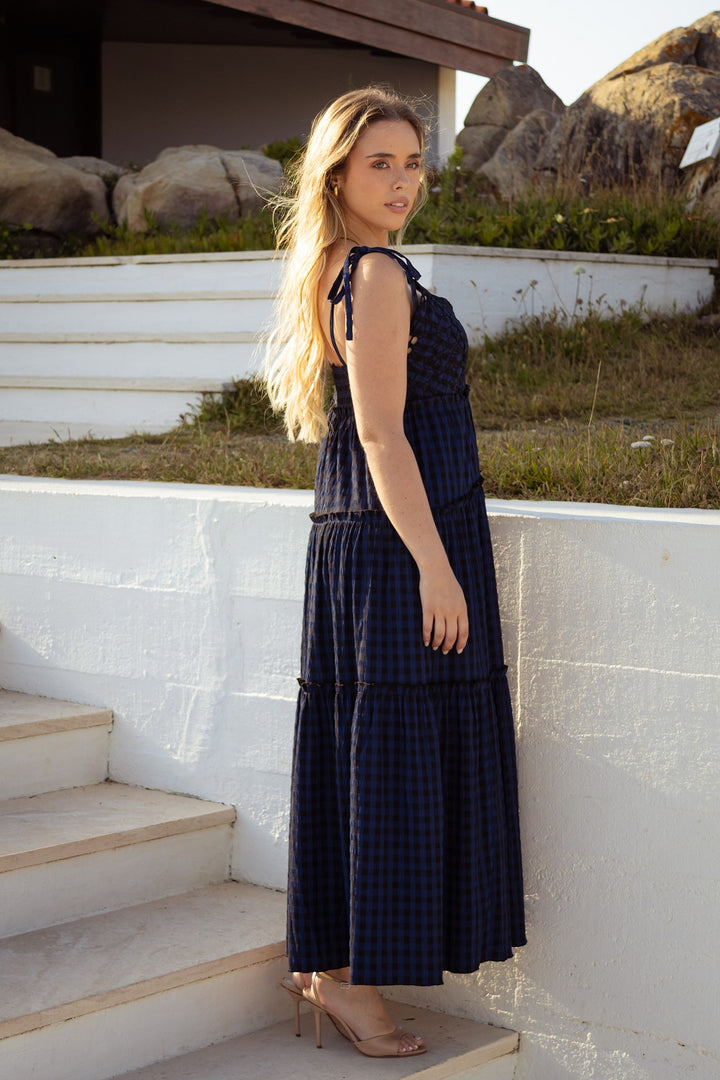 VESTIDO QUADROS AZUIS ICE PLAY
