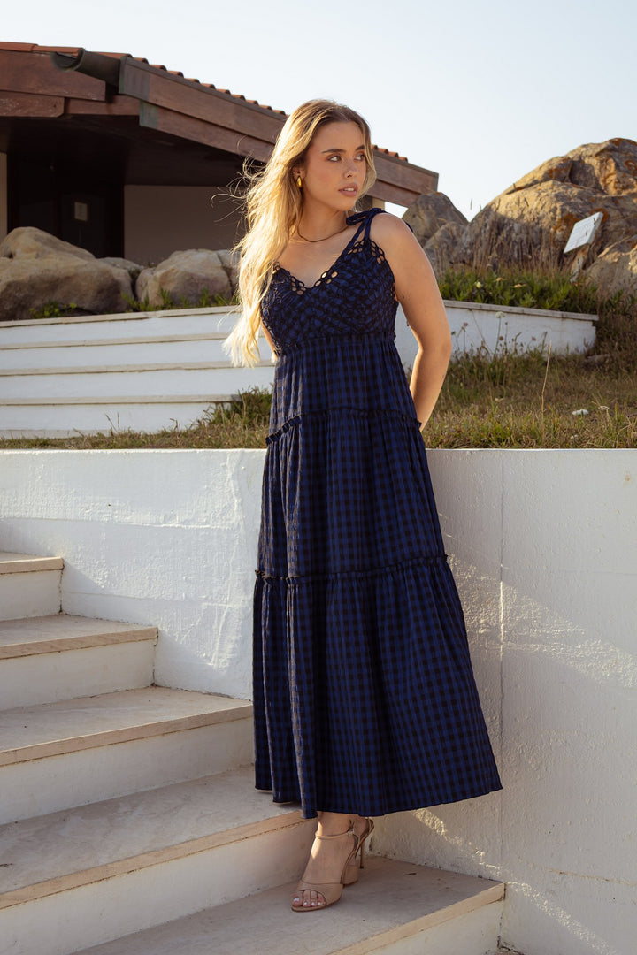 VESTIDO QUADROS AZUIS ICE PLAY