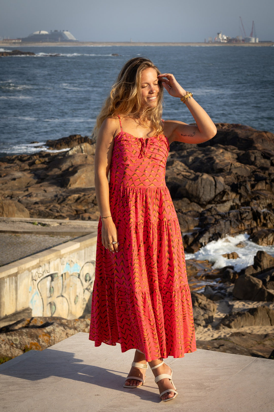 VESTIDO MDI COM PADRÃO SCOTCH &amp; SODA