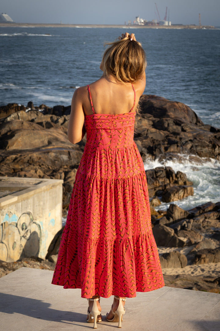 VESTIDO MDI COM PADRÃO SCOTCH &amp; SODA
