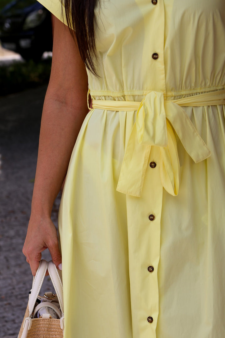 VESTIDO CAMISIERO AMARELO RINASCIMENTO