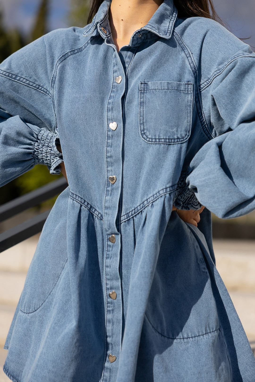 VESTIDO CAMISEIRO EM GANGA PONTO CHIC