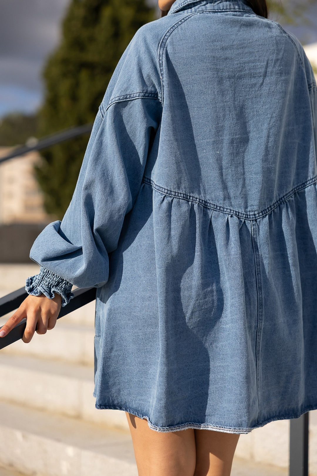 VESTIDO CAMISEIRO EM GANGA PONTO CHIC