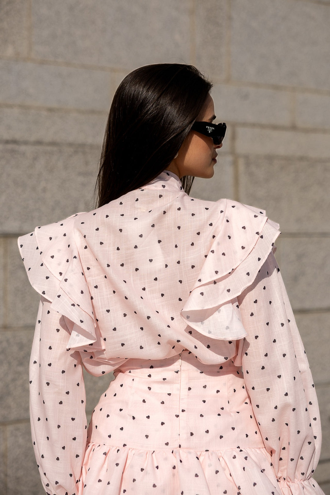 CONJUNTO CAMISA E SAIA ESTAMPADO PONTO CHIC