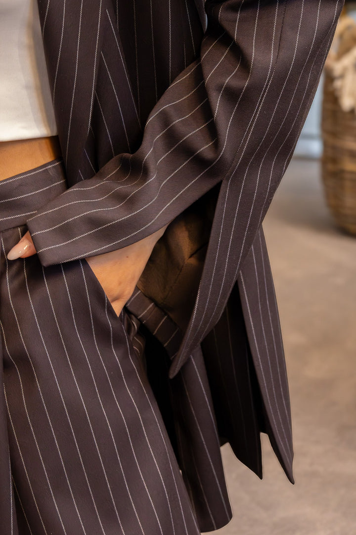 BLAZER ÀS RISCAS PRETO IMPERIAL