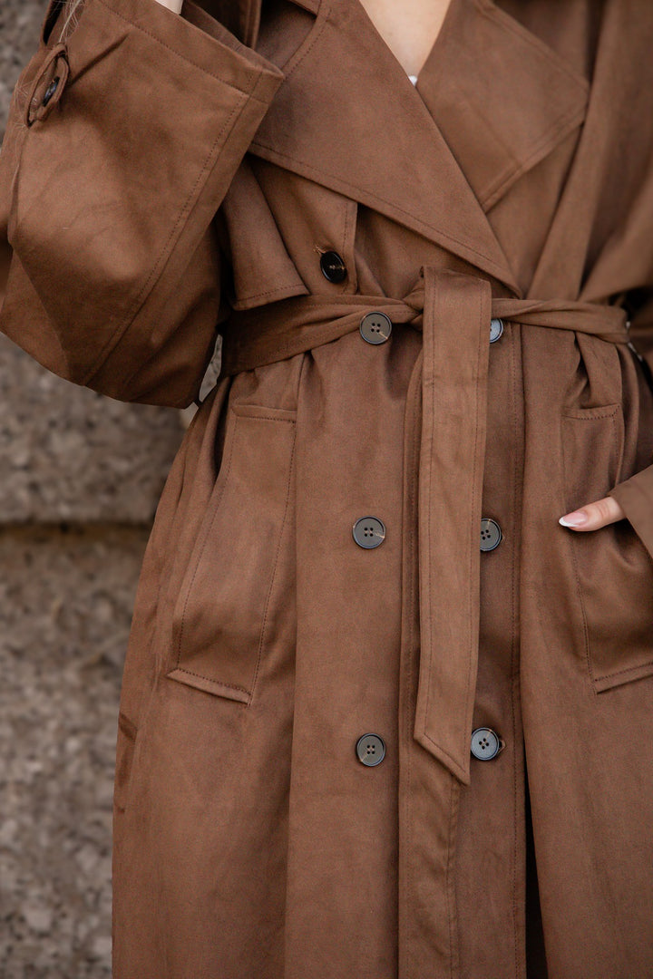 TRENCH CAMEL PONTO CHIC