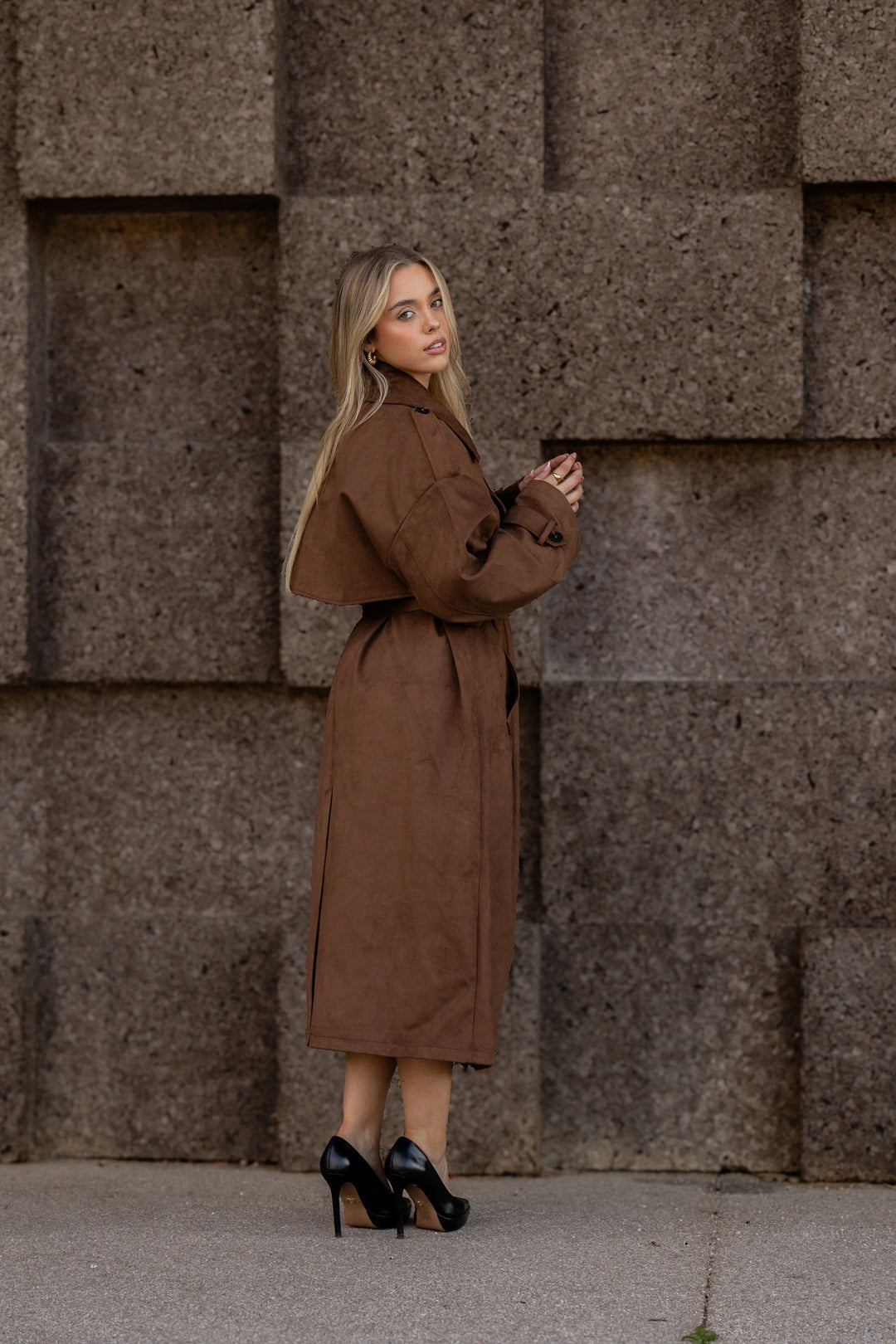 TRENCH CAMEL PONTO CHIC