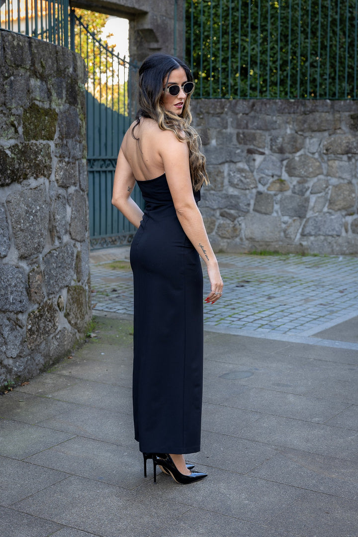 VESTIDO SMOKING PRETO RINASCIMENTO