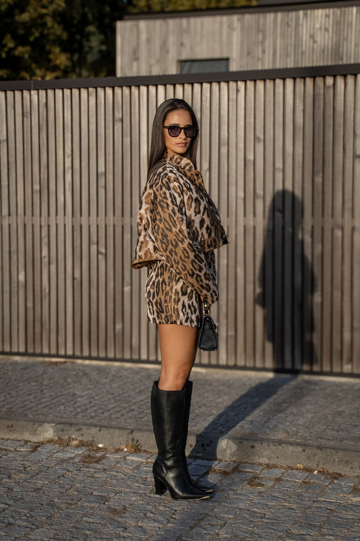 CONJUNTO ANIMAL PRINT LEOPARDO PONTO CHIC