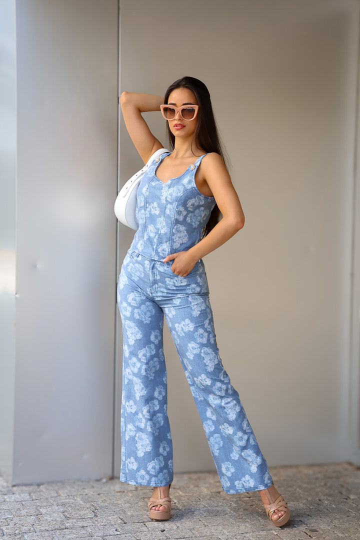PANTALONA EM GANGA ESTAMPADA MISS YOU