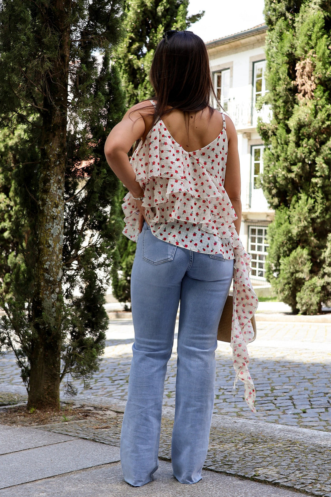 CALÇA DE GANGA WIDE LEG PONTO CHIC