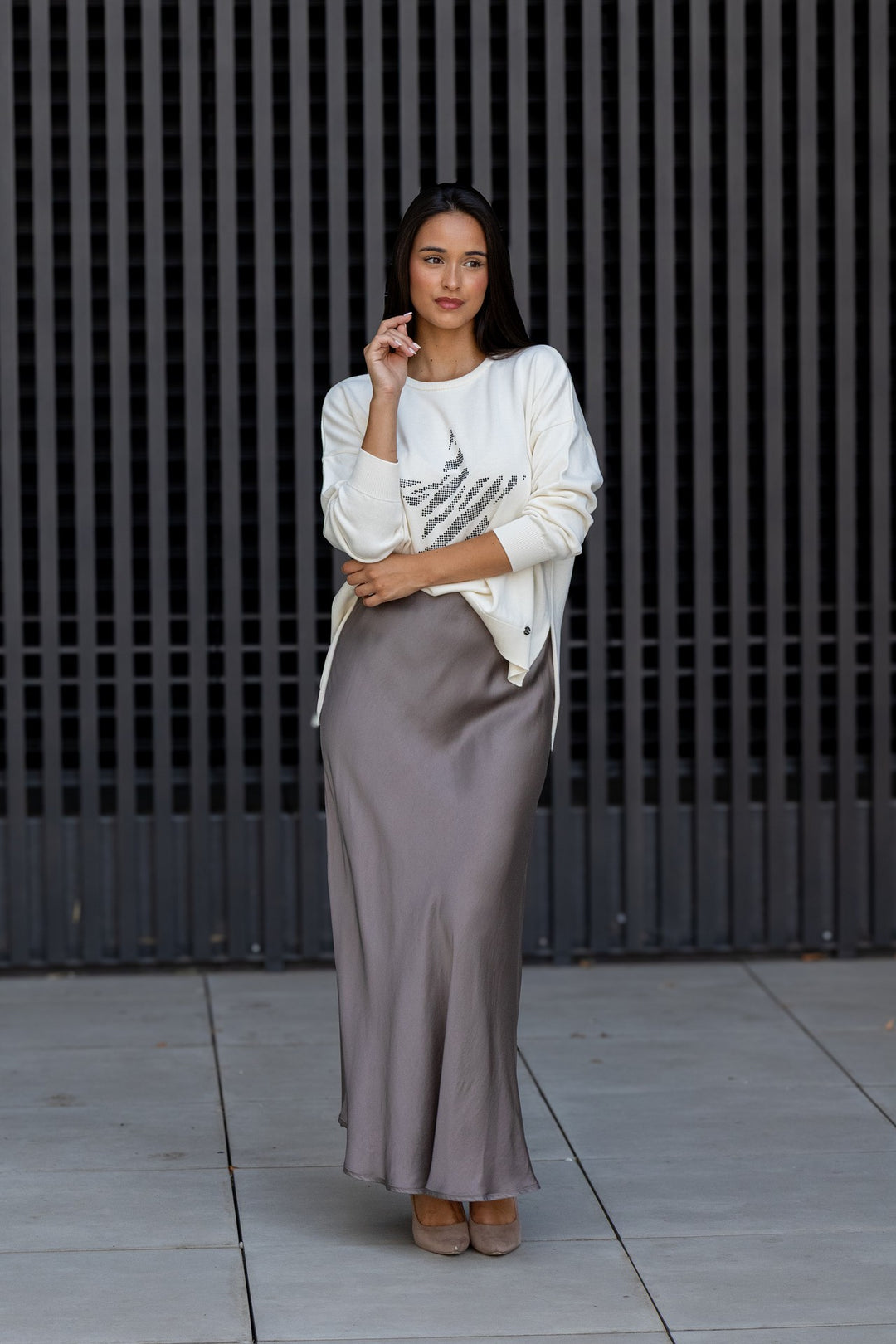 CAMISOLA OVERSIZED COM STRASS DE ESTRELA RUGA