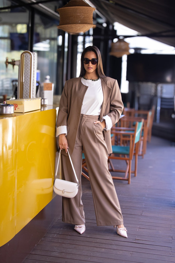 BLAZER CAMEL COM BRILHO ELEH