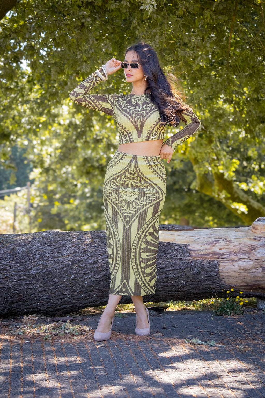 BLUSA ESTAMPA VERDE SAHOCO