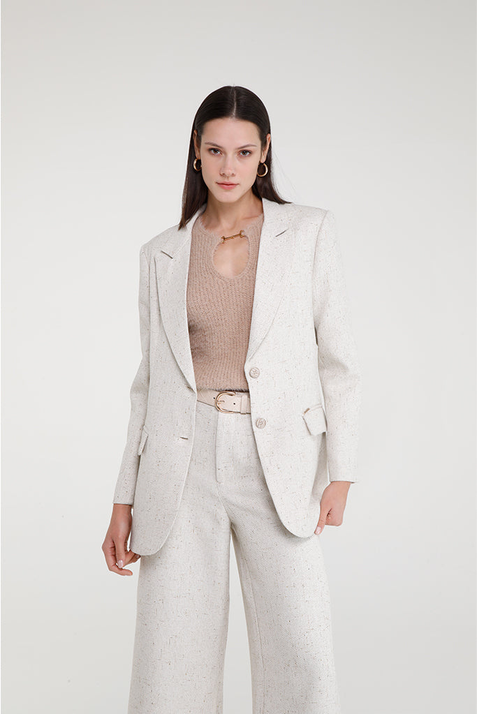 BLAZER BEGE OVERSIZED ESTRUTURADO GOA GOA