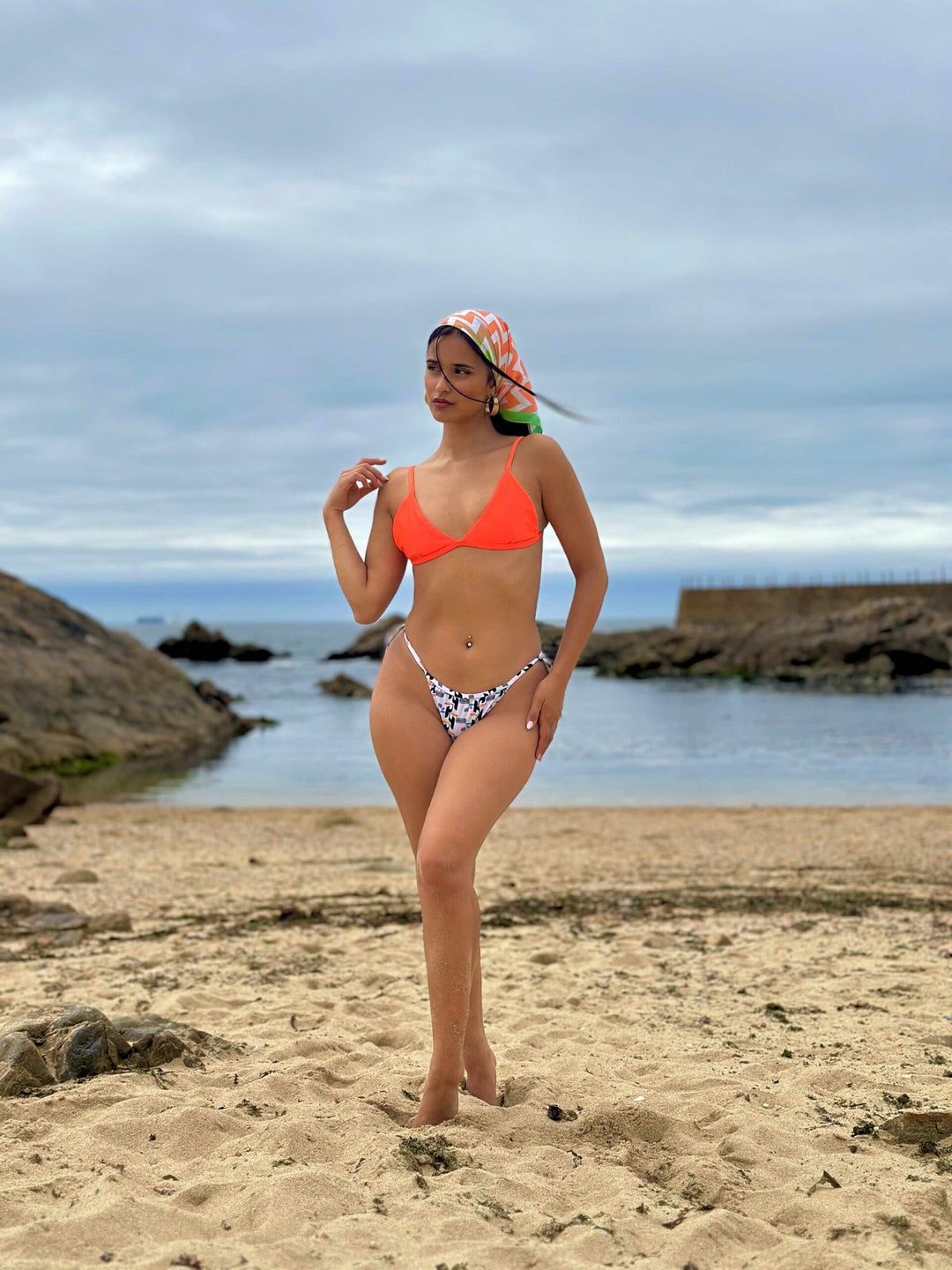 CUECA DE BIQUÍNI COM PADRÃO PELICANO PONTO CHIC