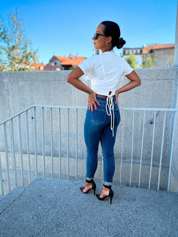 CROP TOP COM PINGENTE GIL SANTUCCI