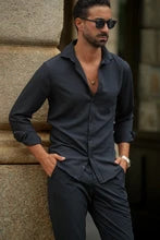CAMISA AZUL MARINHO TEXTURADA SLIM FIT DONATO