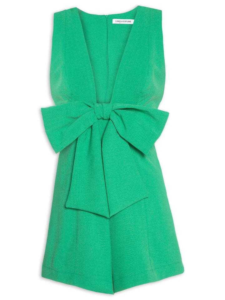 MACACÃO CURTO VERDE MAXI LAÇO LANÇA PERFUME