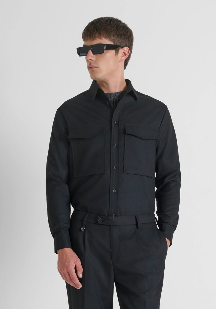 CAMISA RELAXED FIT PRETA  ANTONY MORATO