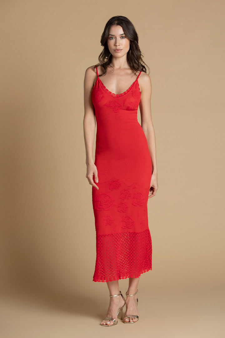 VESTIDO MIDI VERMELHO