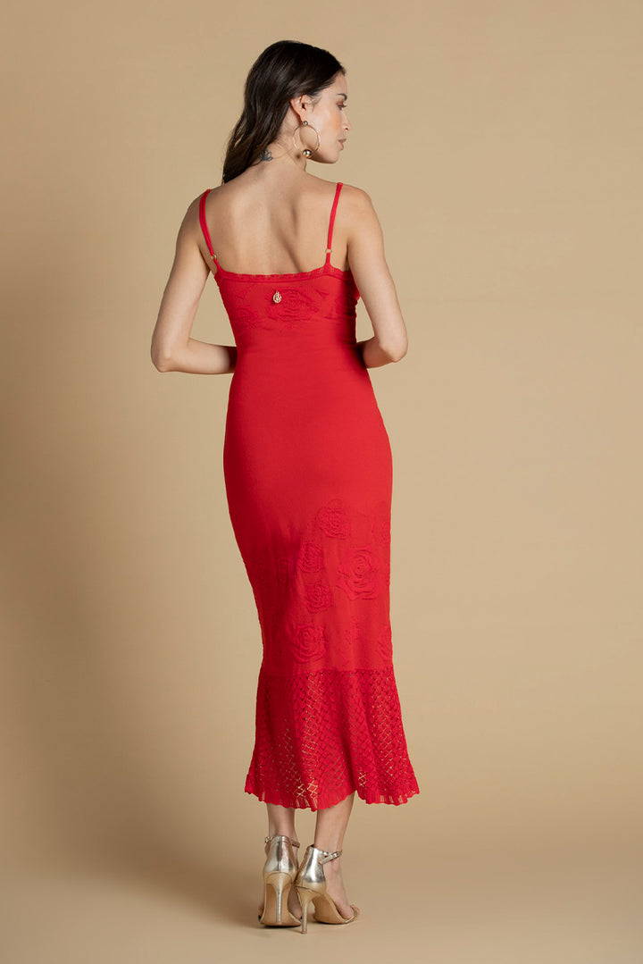 VESTIDO MIDI VERMELHO