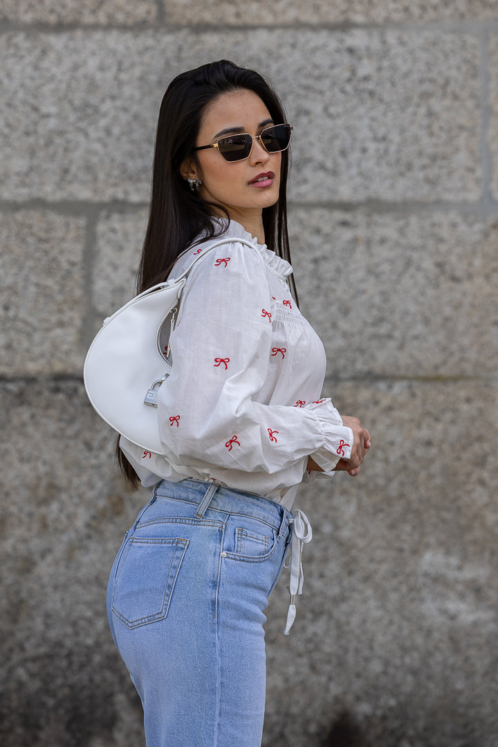 CALÇA WIDE LEG CLARA COM CORDÃO PONTO CHIC