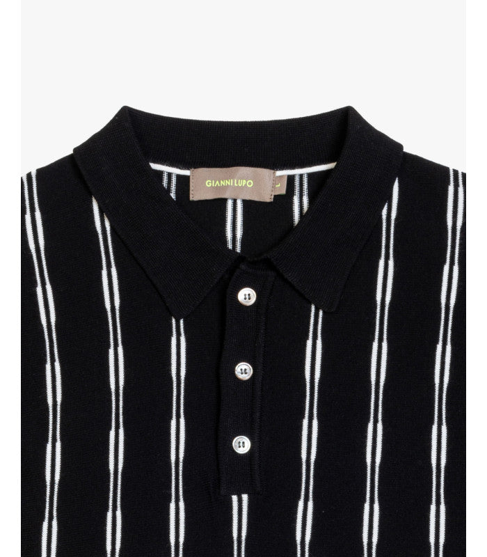POLO DE MALHA COM PADRÃO GIANNI LUPO