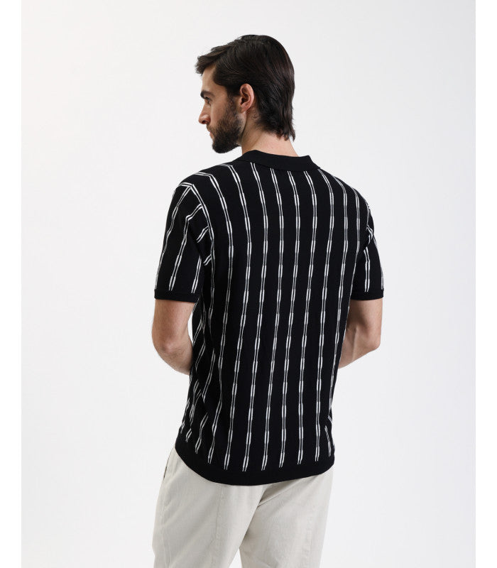 POLO DE MALHA COM PADRÃO GIANNI LUPO
