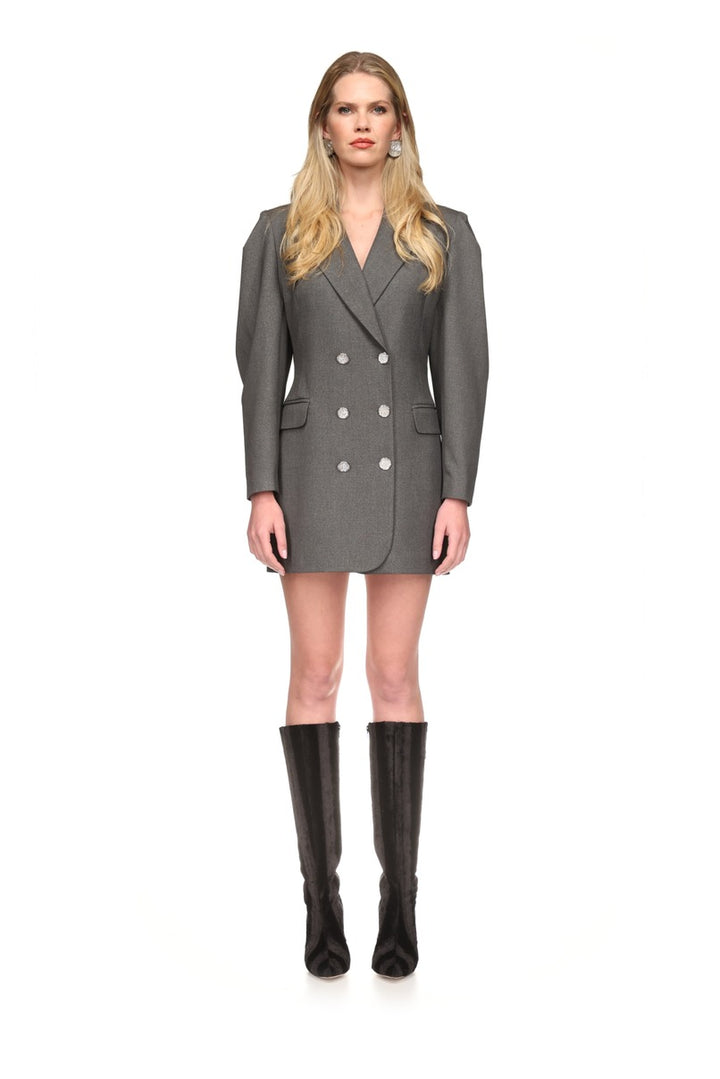 BLAZER VESTIDO CINZA SAHOCO