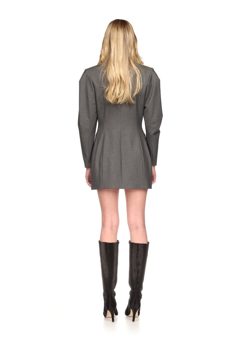 BLAZER VESTIDO CINZA SAHOCO