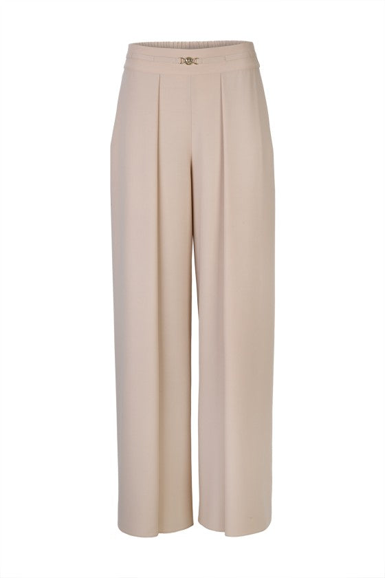 CALÇA PANTALONA ENVELOPE BEGE SILVINA CAMPOS