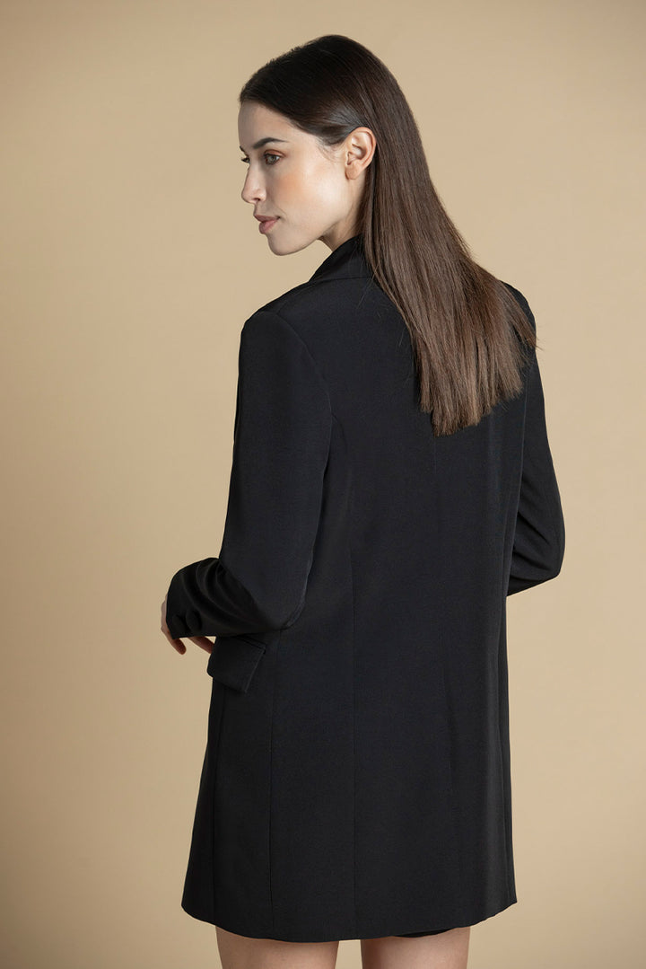 BLAZER PRETO CRUZADO OVERSIZE SAHOCO