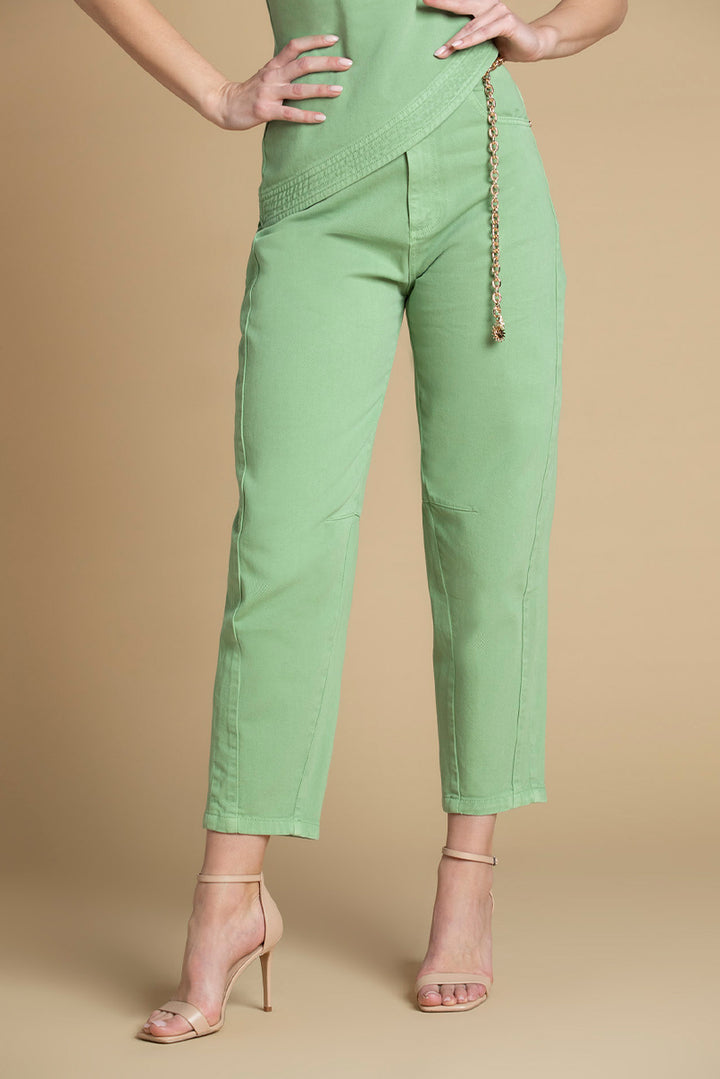 JEANS VERDE CINTURA SUBIDA SAHOCO