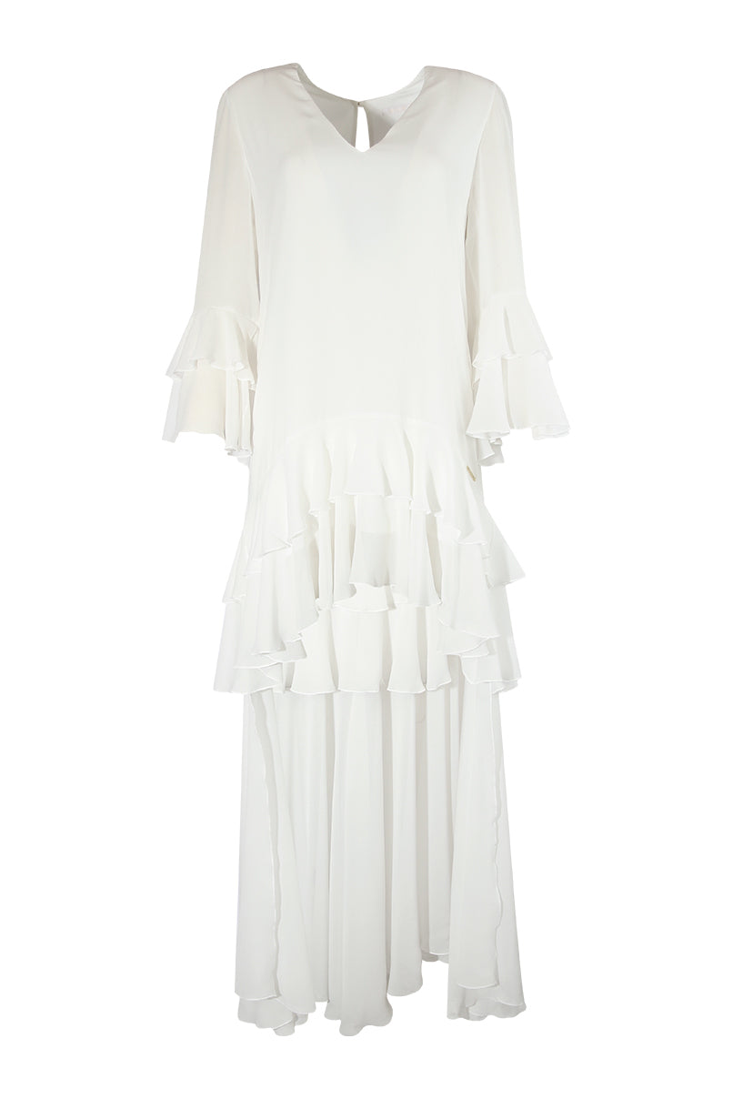 VESTIDO BRANCO ASSIMÉTRICO SAHOCO