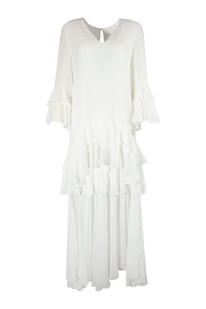 VESTIDO BRANCO ASSIMÉTRICO SAHOCO