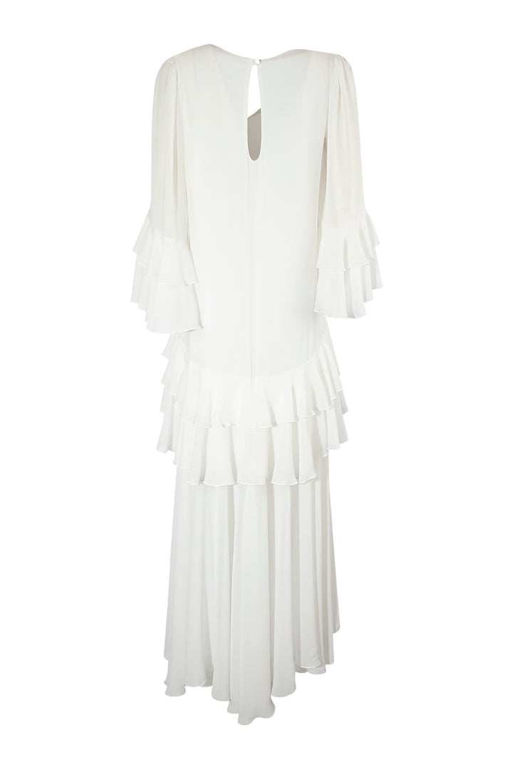 VESTIDO BRANCO ASSIMÉTRICO SAHOCO