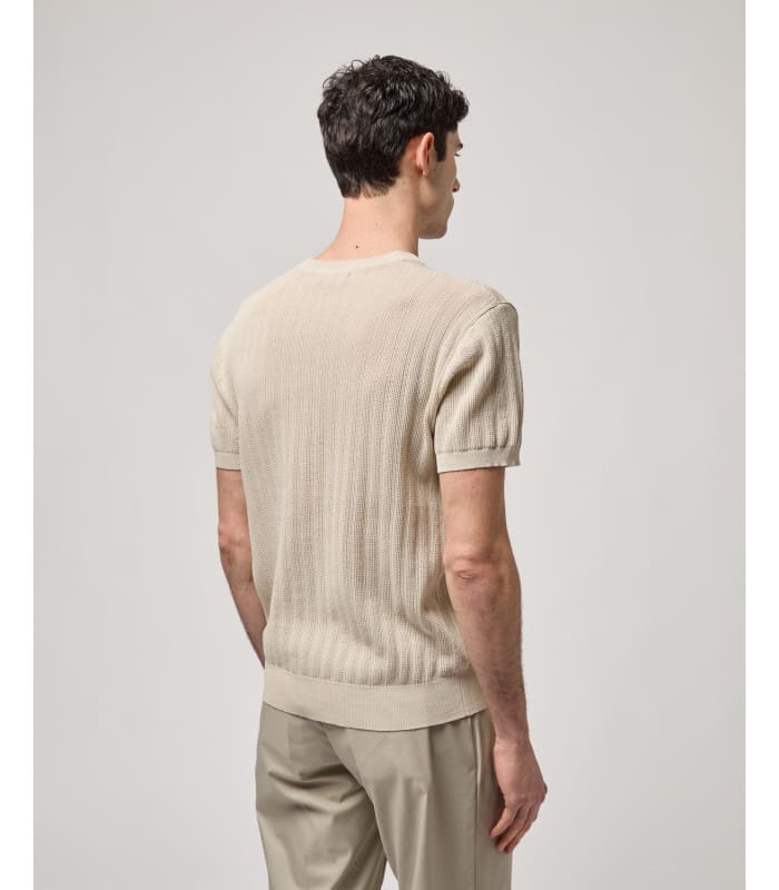 CAMISOLA DE MALHA BEGE TEXTURADA GIANNI LUPO