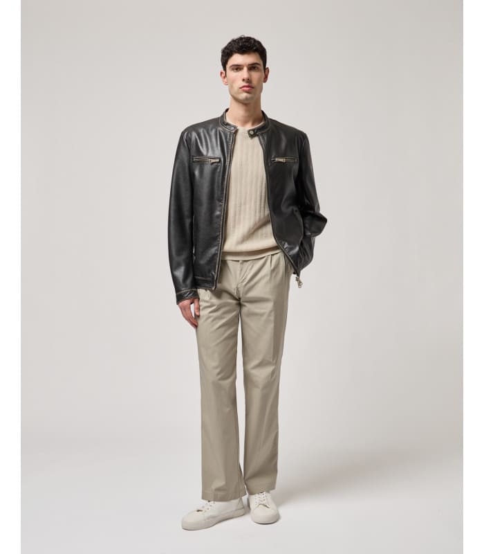 CAMISOLA DE MALHA BEGE TEXTURADA GIANNI LUPO