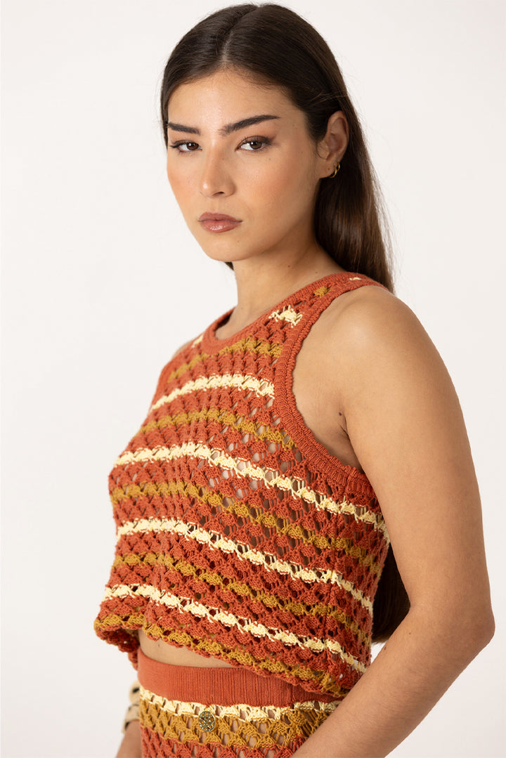 TOP DE MALHA MULTICLOR SAHOCO