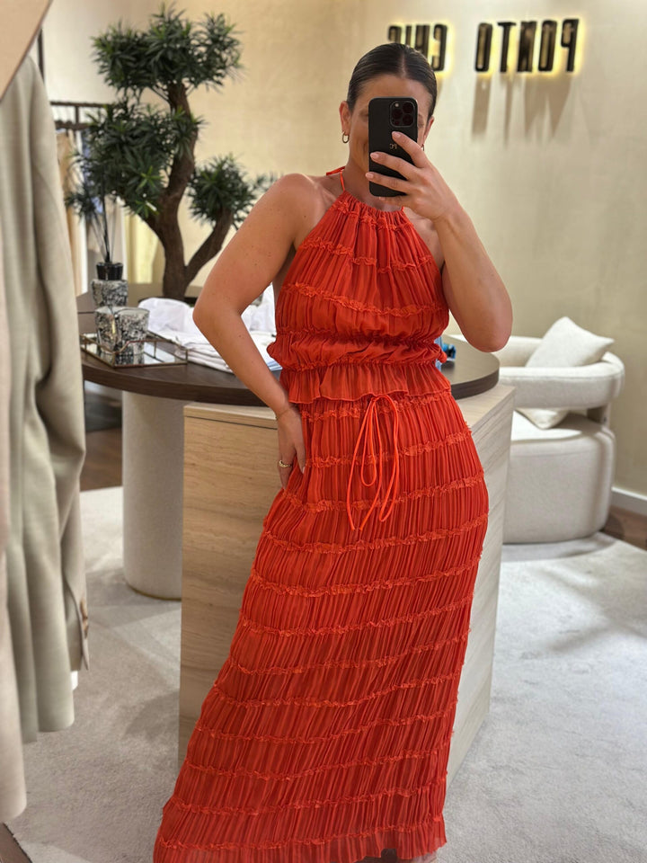 CONJUNTO SAIA E TOP TELHA PONTO CHIC